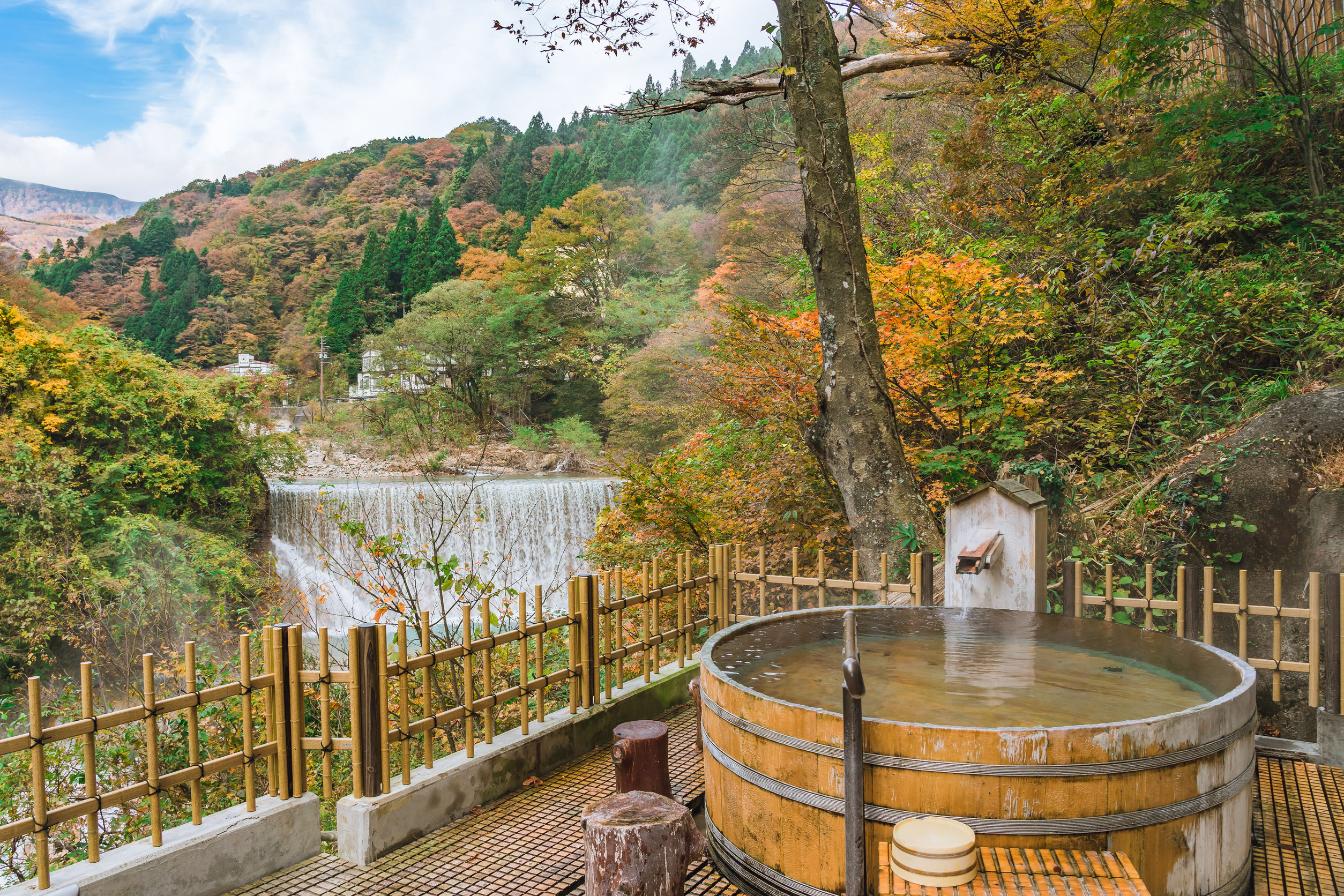 Onsen en pleine nature japonaise du Tohoku