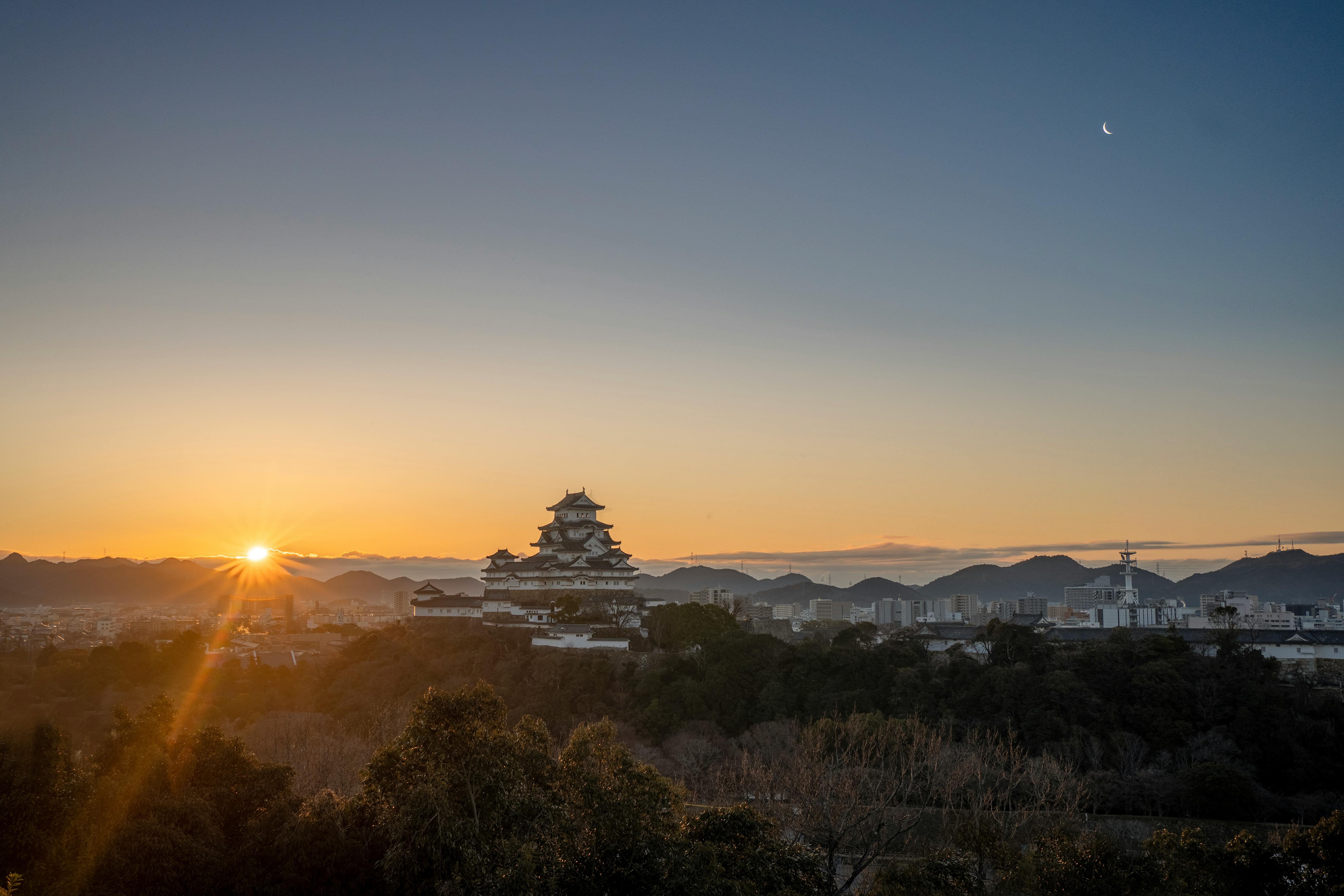 Himeji castle at night