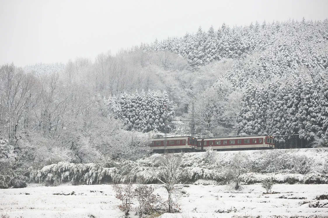 Train image under snow by John Doe