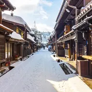 Old streets in Takayama, Japanese Alps
