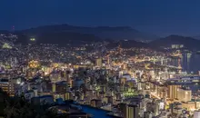 The lights of Nagasaki at night