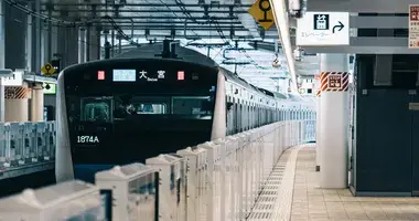 Train arriving at the platform