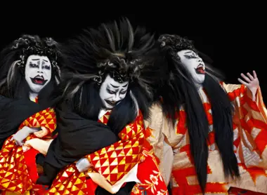 Expresiones de un actor de teatro kabuki.