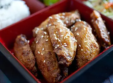 The grilled chicken wings tebasaki, a specialty of Nagoya.