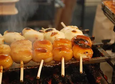 Of dango mochi on fire