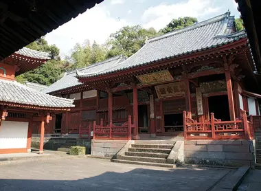 El vestíbulo principal Daiohoden es uno de los edificios más antiguos de Nagasaki.