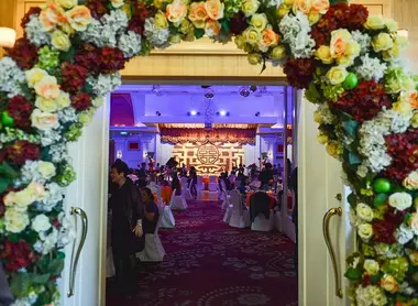 Une salle typique de cérémonie pour un mariage japonais.