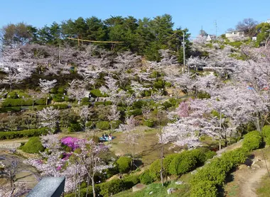 El parque Senkô-ji en primavera.