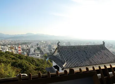 Vue de Matsuyama du haut du château