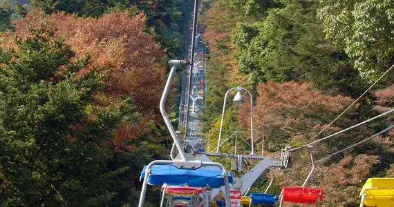 Le téléphérique de Takao pour accéder au sommet du Mont Takao.